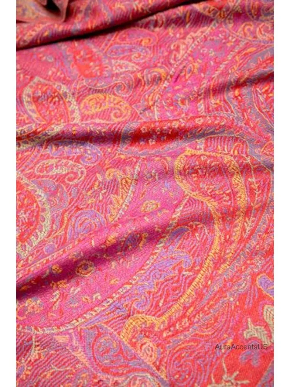 Reversible Paisley Pashmina Rave Scarf Viscose Acrylic Shawl Evening Wrap